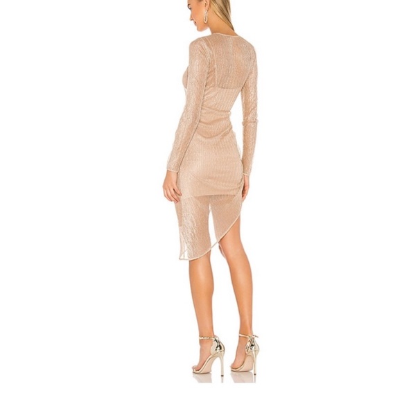Lovers + Friends Kaden Midi Dress in Light Gold - Picture 3 of 9